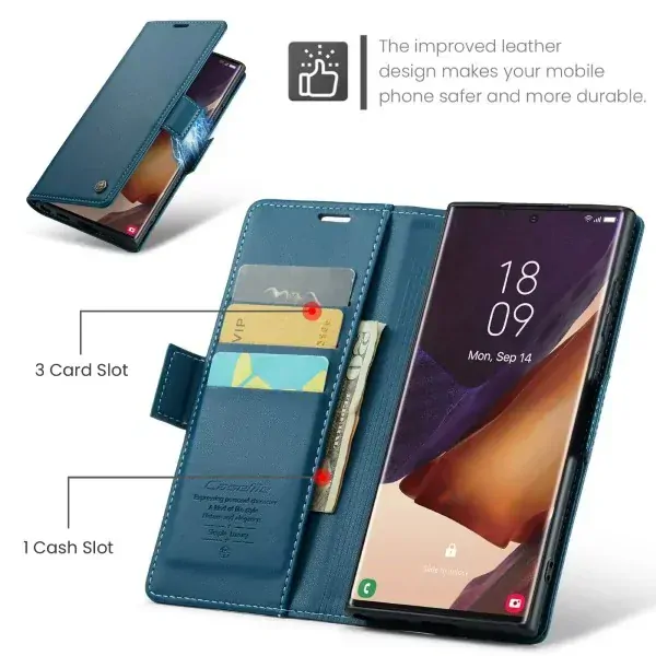 Puzdro na Samsung Galaxy Note 20 Ultra CASEME smooth modré