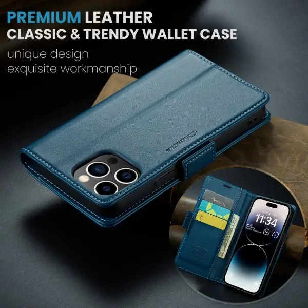 Púzdro na iPhone 14 Pro Max CASEME Smooth modré