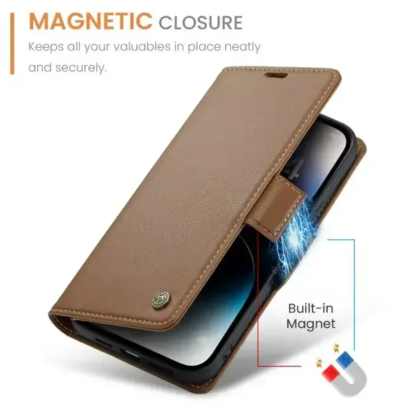 Púzdro na iPhone 14 Pro Max CASEME Smooth hnedé