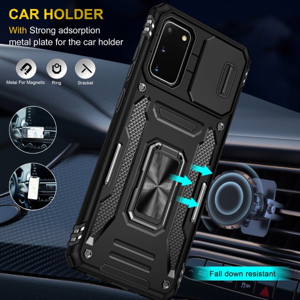 Kryt na Samsung Galaxy S20 odolný s krytom na fotoaparát čierny