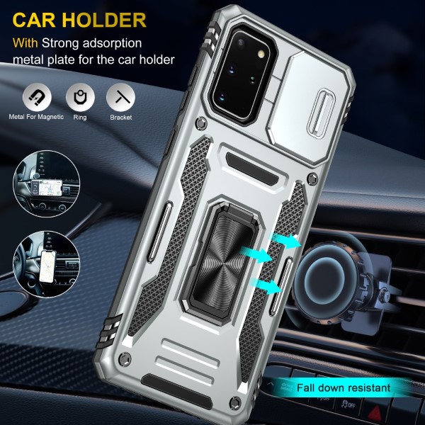 Kryt na Samsung Galaxy S20 Plus odolný s krytom na fotoaparát sivý