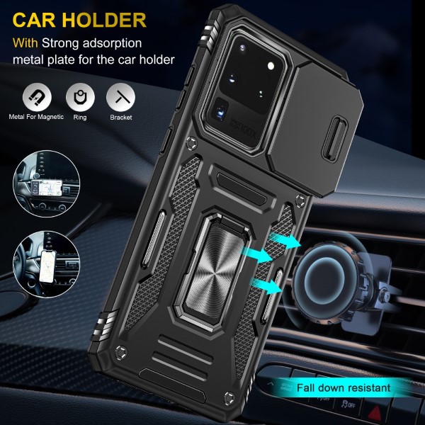 Kryt na Samsung Galaxy S20 Ultra odolný s krytom na fotoaparát čierny