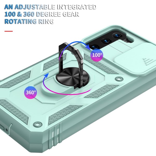 Kryt na Samsung Galaxy S21 odolný s krytom na fotoaparát svetlo modrý