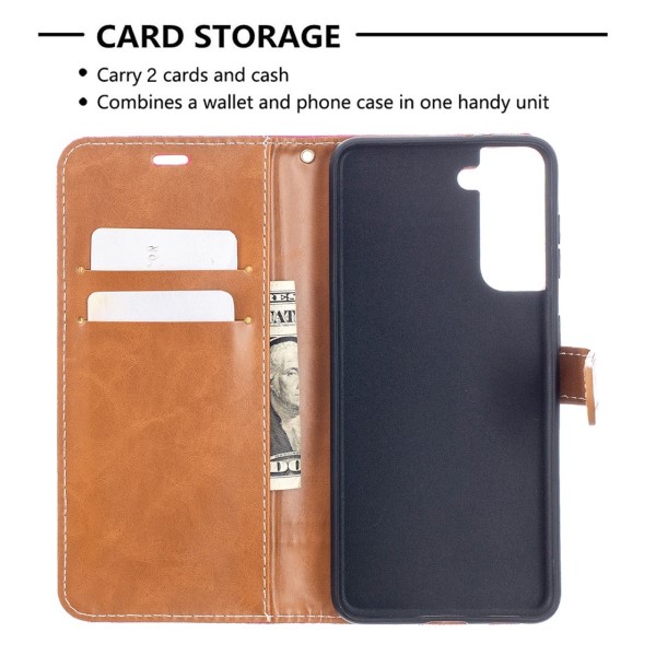 Puzdro na Samsung Galaxy S21 Jeans ružové