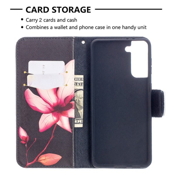 Puzdro na Samsung Galaxy S21 Plus Kvietka čierne