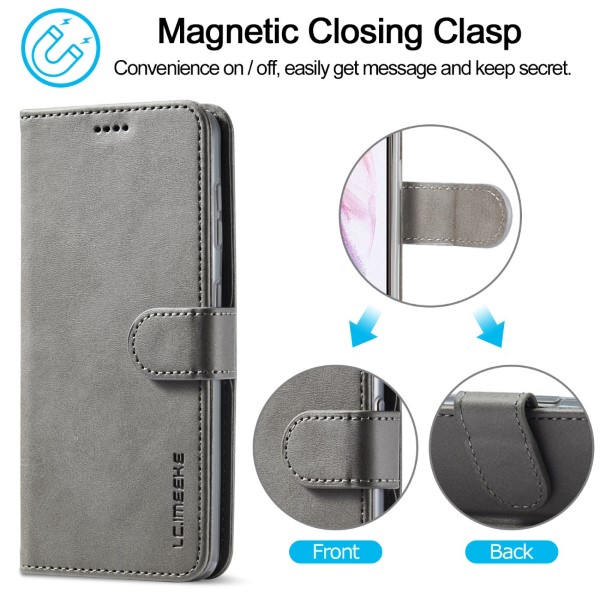 Puzdro LC.IMEEKE pre Samsung Galaxy S21 Plus sivé