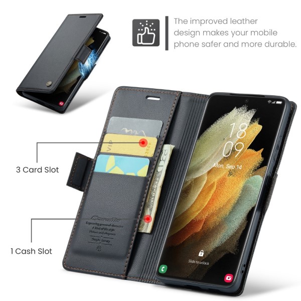 Puzdro na Samsung Galaxy S21 Ultra CASEME smooth čierne