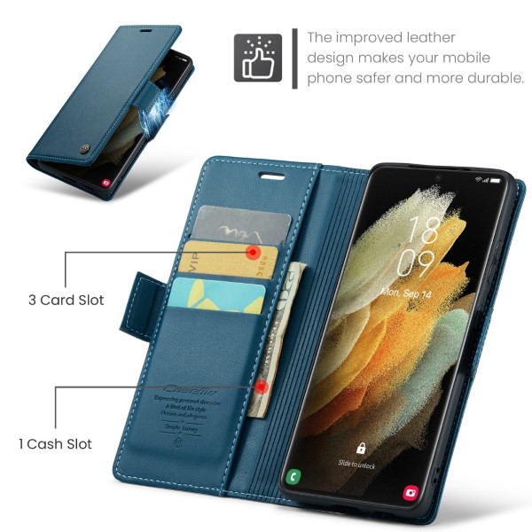 Puzdro na Samsung Galaxy S21 Ultra CASEME smooth modré