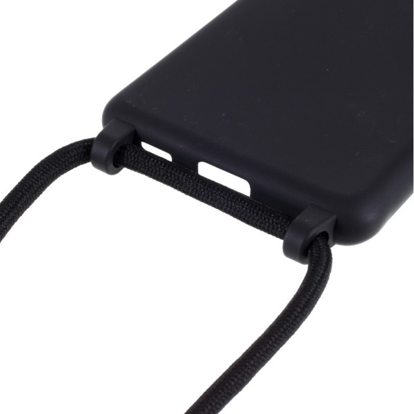 Kryt na Samsung Galaxy S21 Ultra gumový so šnúrkou na krk čierny