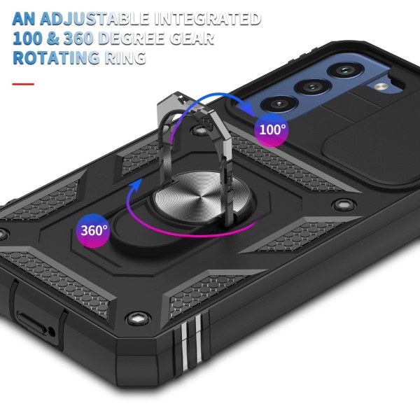 Kryt na Samsung Galaxy S21 FE odolný s krytom na fotoaparát čierny