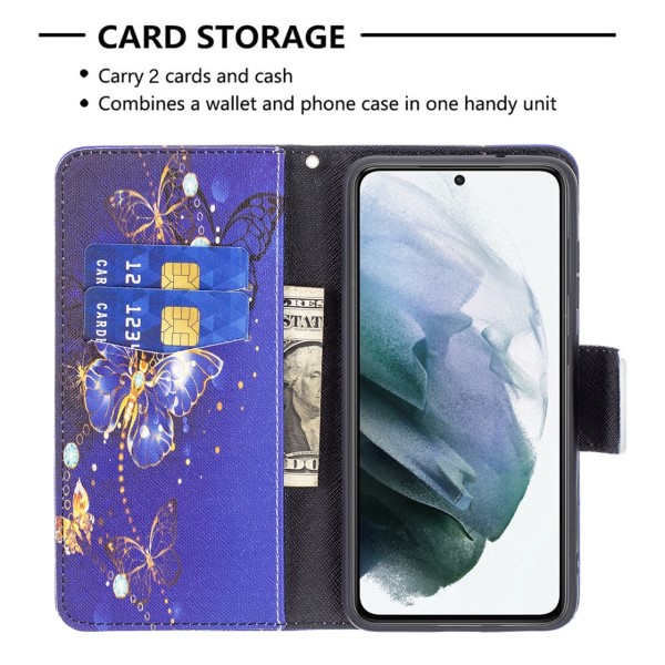 Puzdro na Samsung Galaxy S21 FE Motýľ fialové