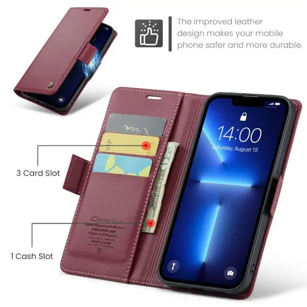Púzdro na iPhone 13 Pro Max CASEME smooth červené