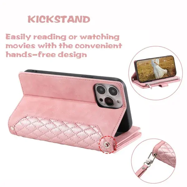 Púzdro pre iPhone 13 Pro Max Luxury Double Layer ružový