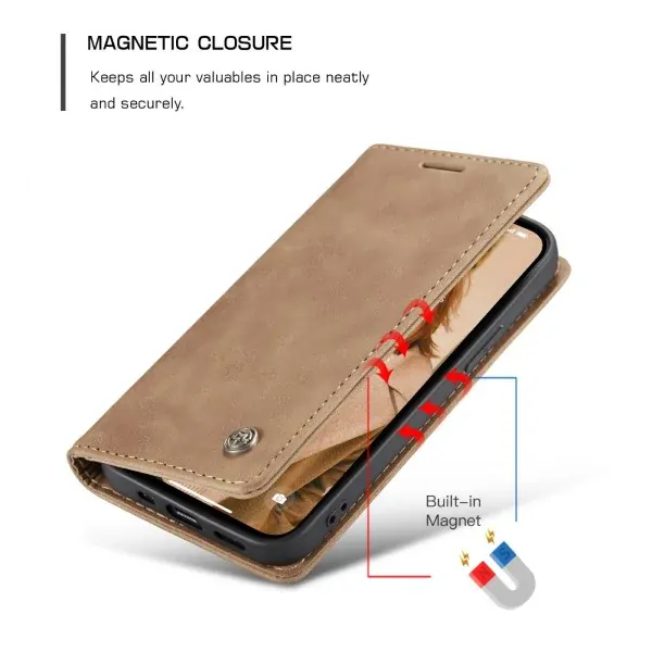 Púzdro na iPhone 13 Pro Max CASEME svetlo hnedé