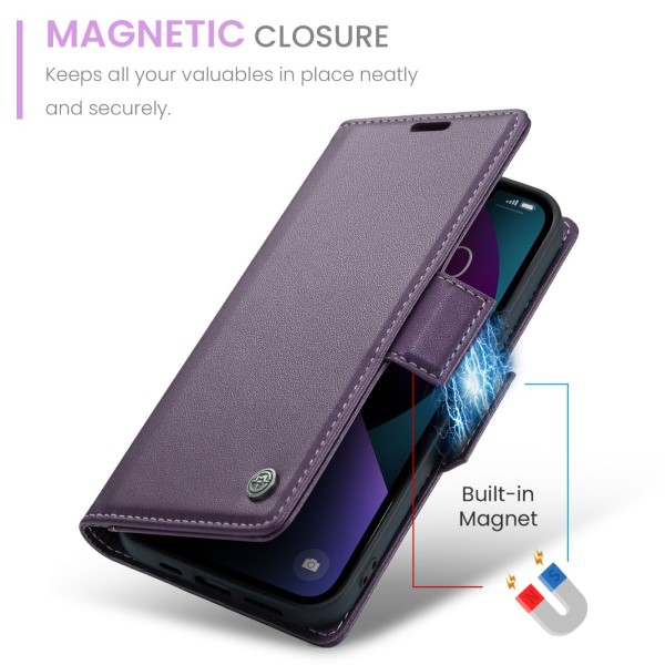 Puzdro pre iPhone 13 Mini CASEME smooth fialové