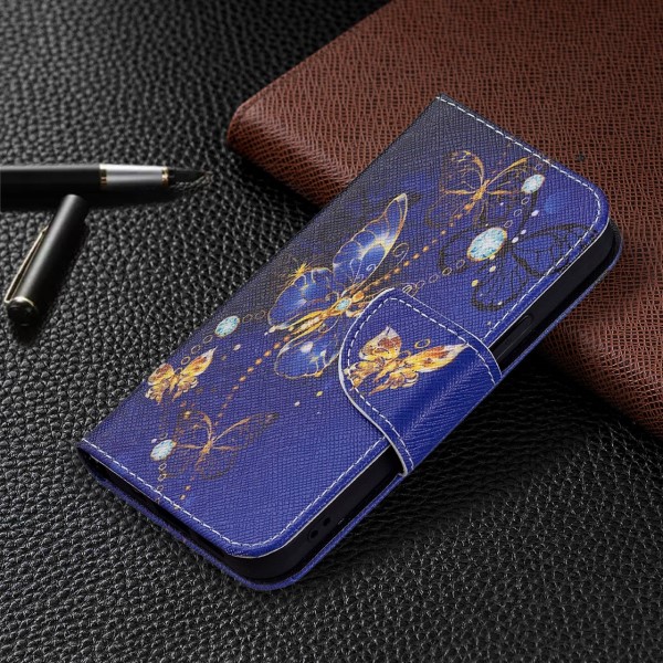 Puzdro pre iPhone 13 Mini Motýľ fialové