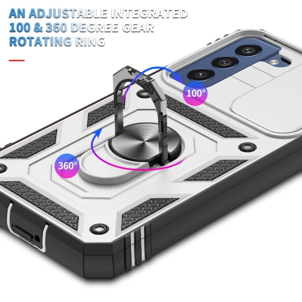 Kryt na Samsung Galaxy S22 odolný s krytom na fotoaparát biely