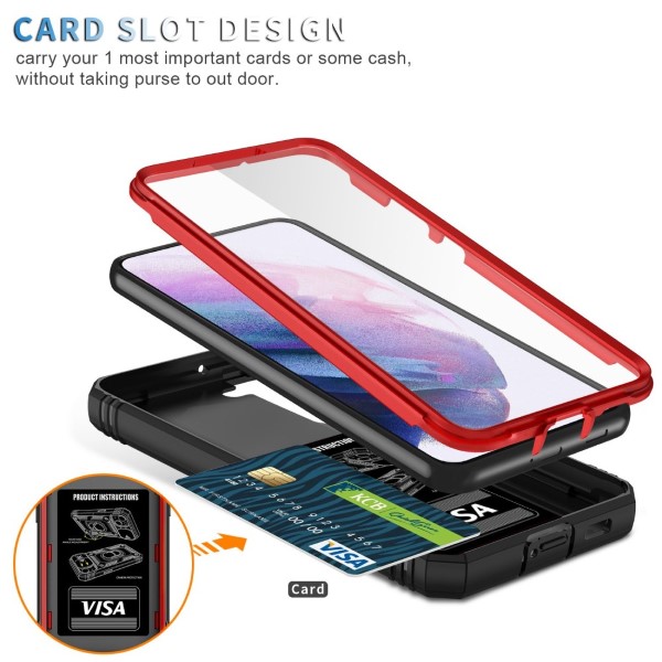 Kryt na Samsung Galaxy S22 Plus odolný s krytom na fotoaparát červený