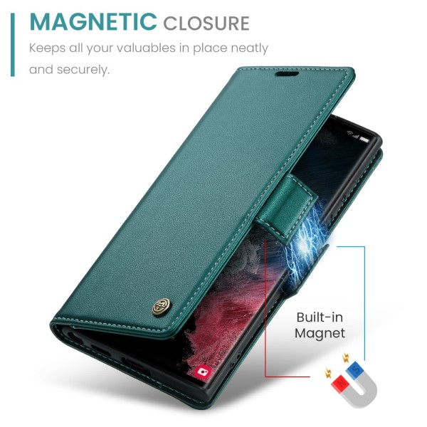 Puzdro na Samsung Galaxy S22 Ultra CASEME smooth zelené