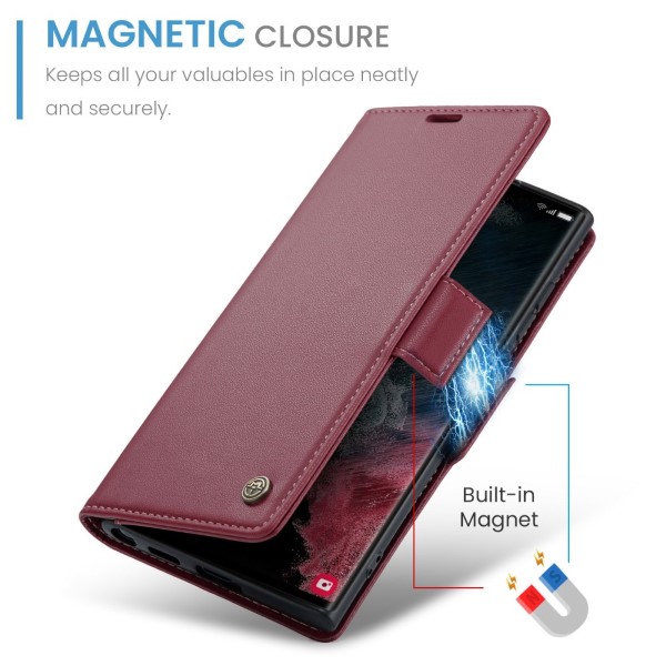 Puzdro na Samsung Galaxy S22 Ultra CASEME smooth červené