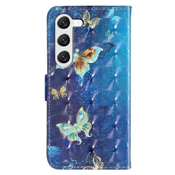 Puzdro na Samsung Galaxy S23 Motýľ zlaté