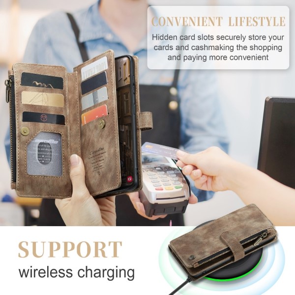 Puzdro na Samsung Galaxy S23 Plus CASEME Deluxe hnedé