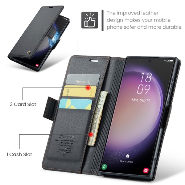 Puzdro na Samsung Galaxy S23 Ultra CASEME smooth čierne