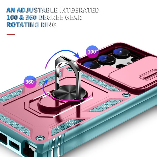 Kryt na Samsung Galaxy S23 Ultra odolný s krytom na fotoaparát ružový