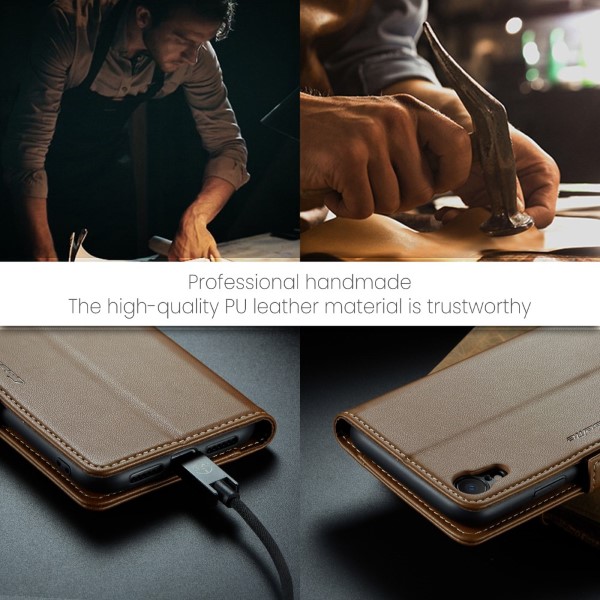 Púzdro pre iPhone Xr CASEME Smooth hnedé