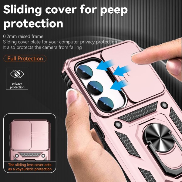 Kryt na Samsung Galaxy S23 FE odolný s krytom na fotoaparát ružový