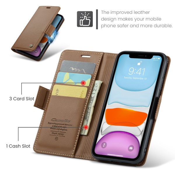 Púzdro pre iPhone 11 CASEME Smooth hnedé