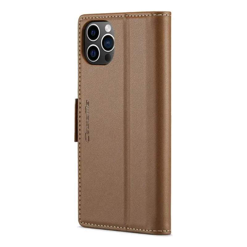 Púzdro pre iPhone 12 / 12 Pro CASEME smooth hnedé