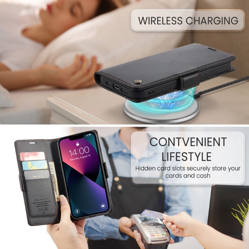 Púzdro na iPhone 15 CASEME Smooth čierne