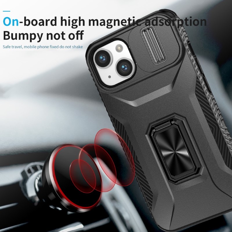 Kryt na iPhone 15 odolný s krytom na fotoaparát čierny