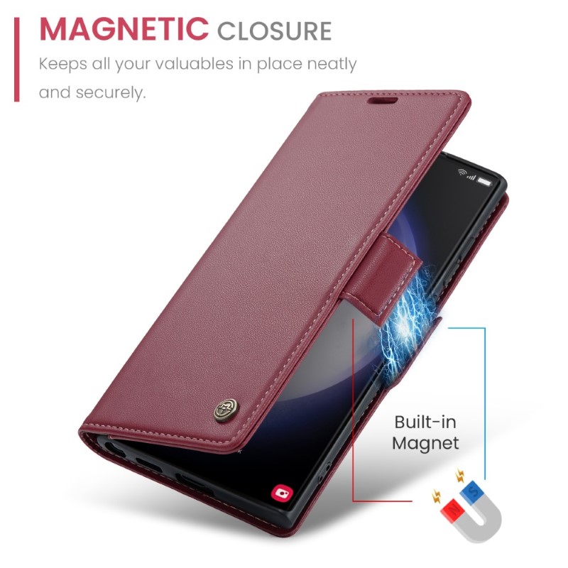 Puzdro na Samsung Galaxy S24 Ultra CASEME smooth červené