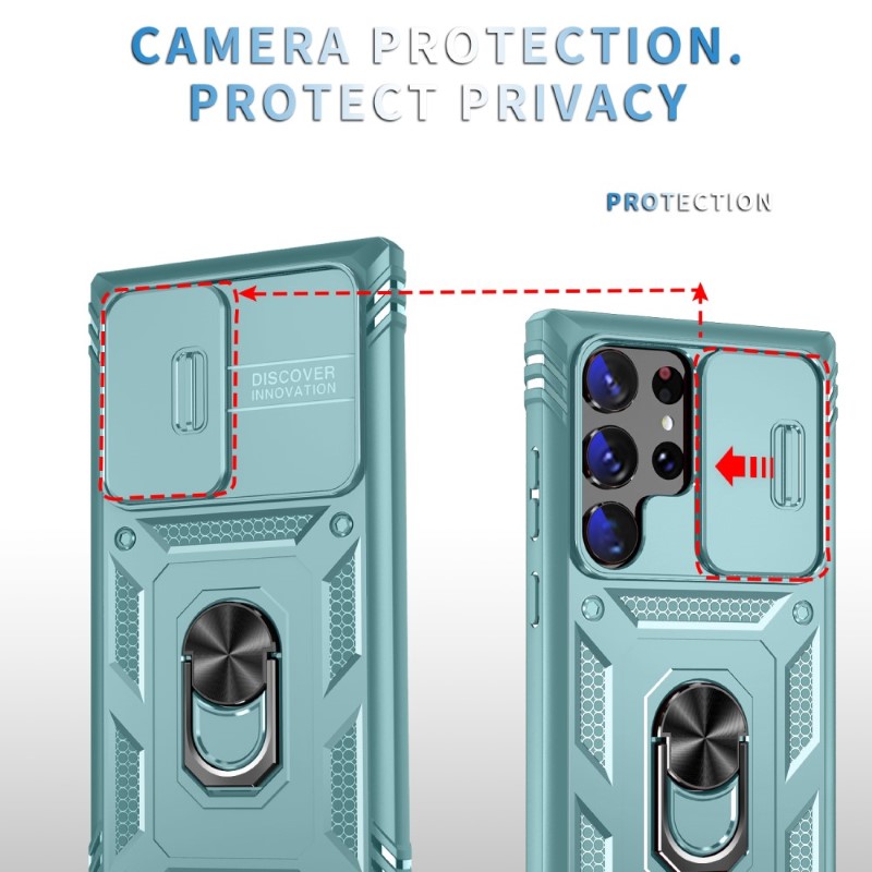 Kryt na Samsung Galaxy S24 Ultra odolný s krytom na fotoaparát svetlo modrý