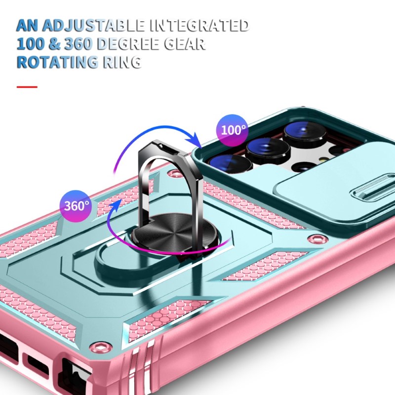 Kryt na Samsung Galaxy S24 Ultra odolný s krytom na fotoaparát ružový