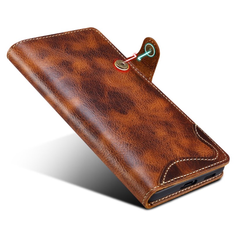 Puzdro kožené Denior na Samsung Galaxy S24 Ultra hnedé