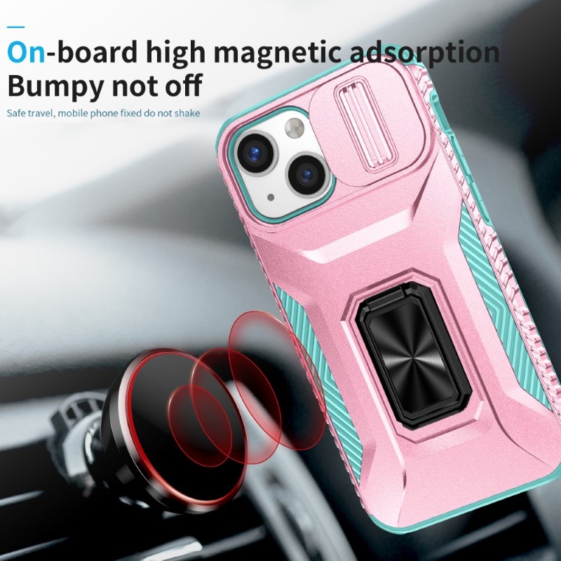 Kryt na iPhone 13 Mini odolný s krytkou na fotoaparát ružový