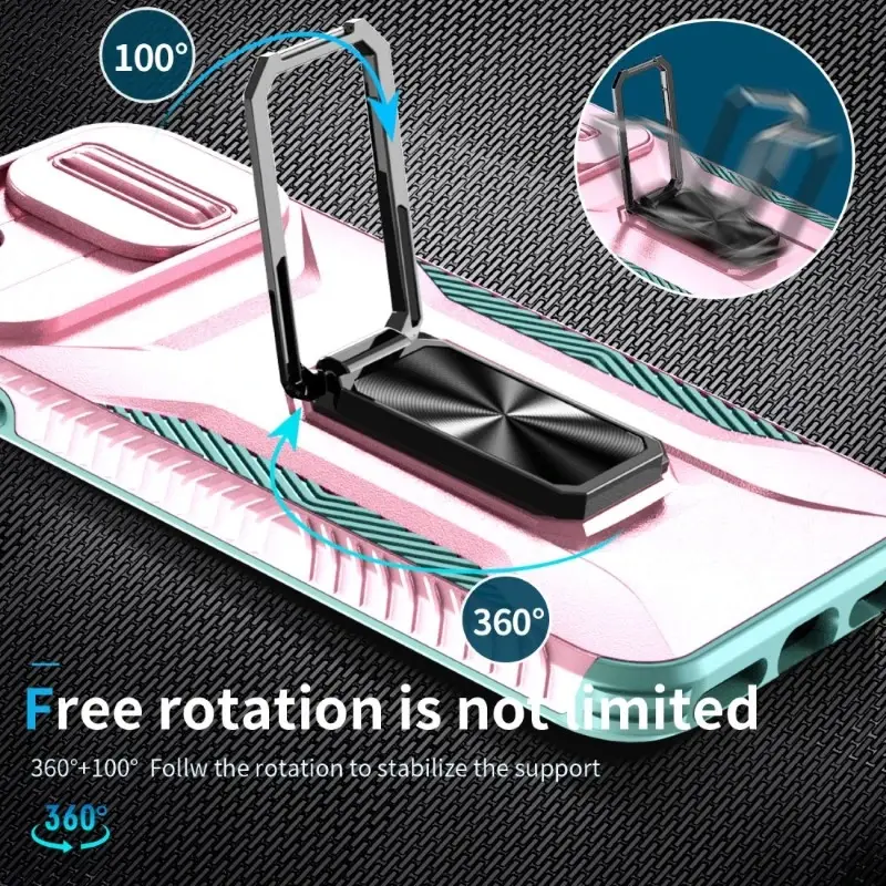 Kryt na iPhone 7 Plus / 8 Plus odolný s krytkou na fotoaparát ružový