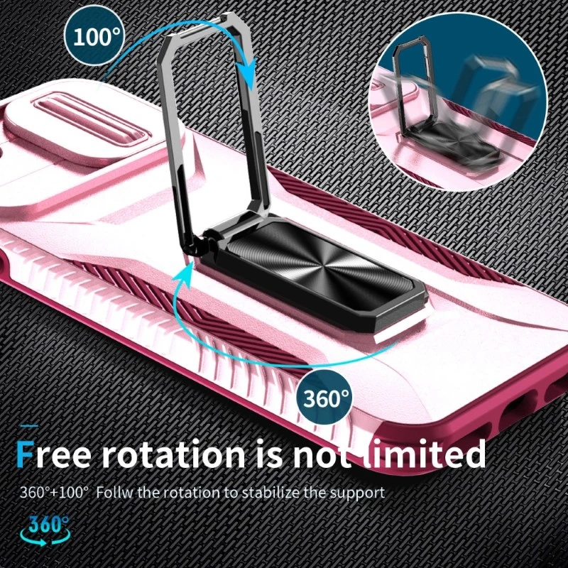 Kryt na iPhone 7 Plus / 8 Plus odolný s krytom na fotoaparát vínový