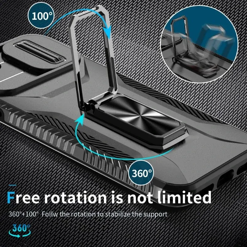 Kryt na iPhone 7 Plus / 8 Plus odolný s krytom na fotoaparát čierny