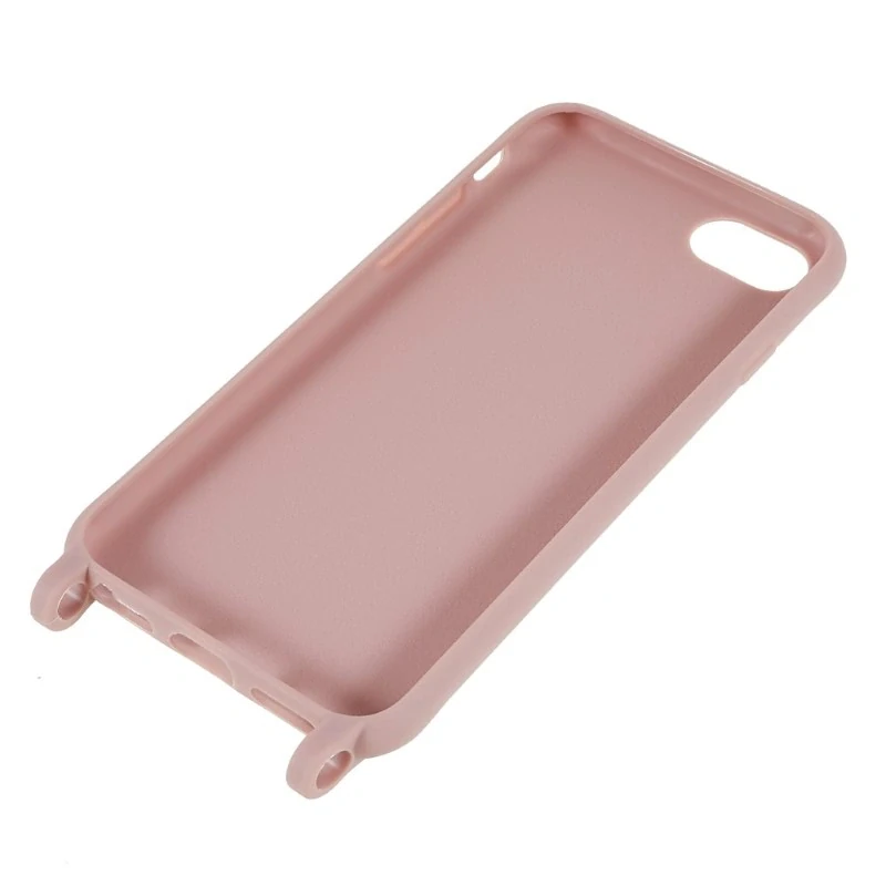 Kryt na iPhone 7 / 8 / SE ( 2020 / 2022 ) gumový so šnúrkou na krk staroružový