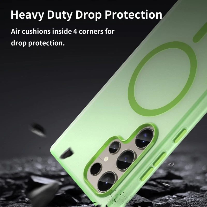 Kryt na Samsung Galaxy S24 Ultra gumový Magnetic (podpora MagSafe) zelený