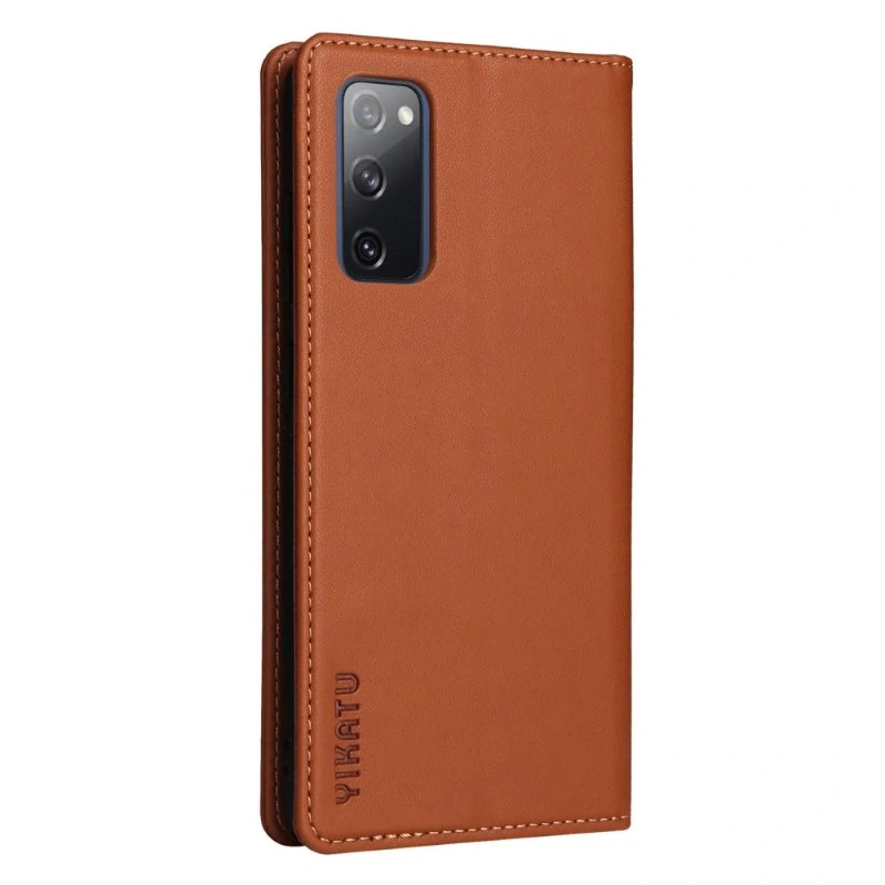 Puzdro na Samsung Galaxy S20 FE Yikatu hnedé