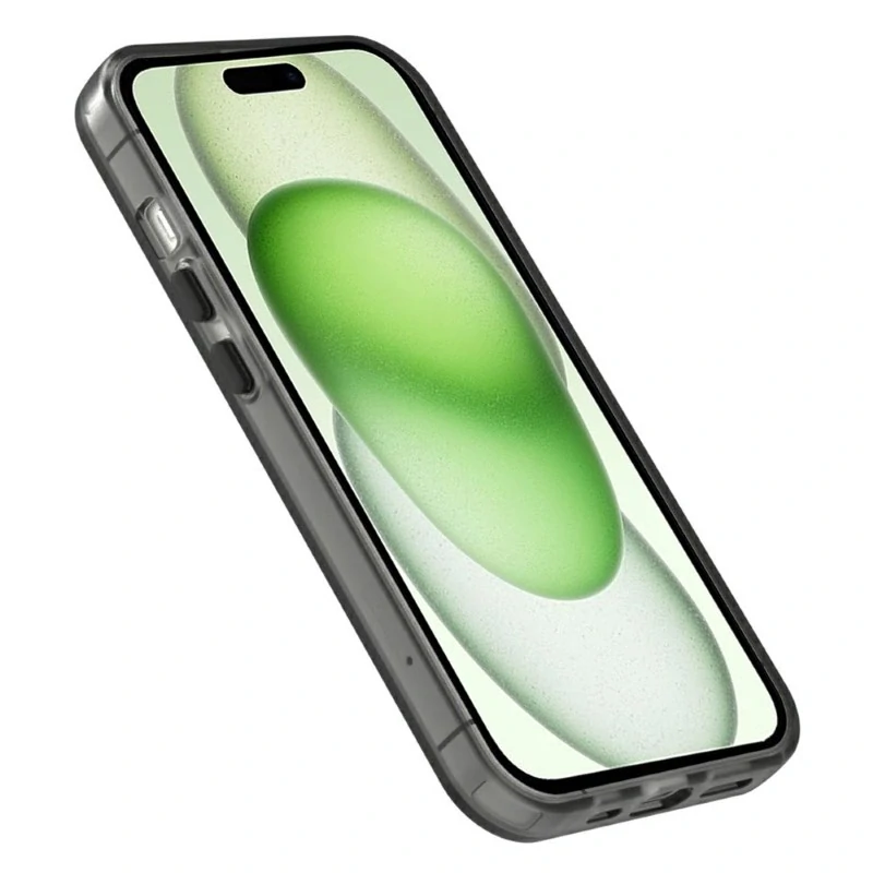 Kryt na iPhone 15 gumový Candy (podpora MagSafe) čierny