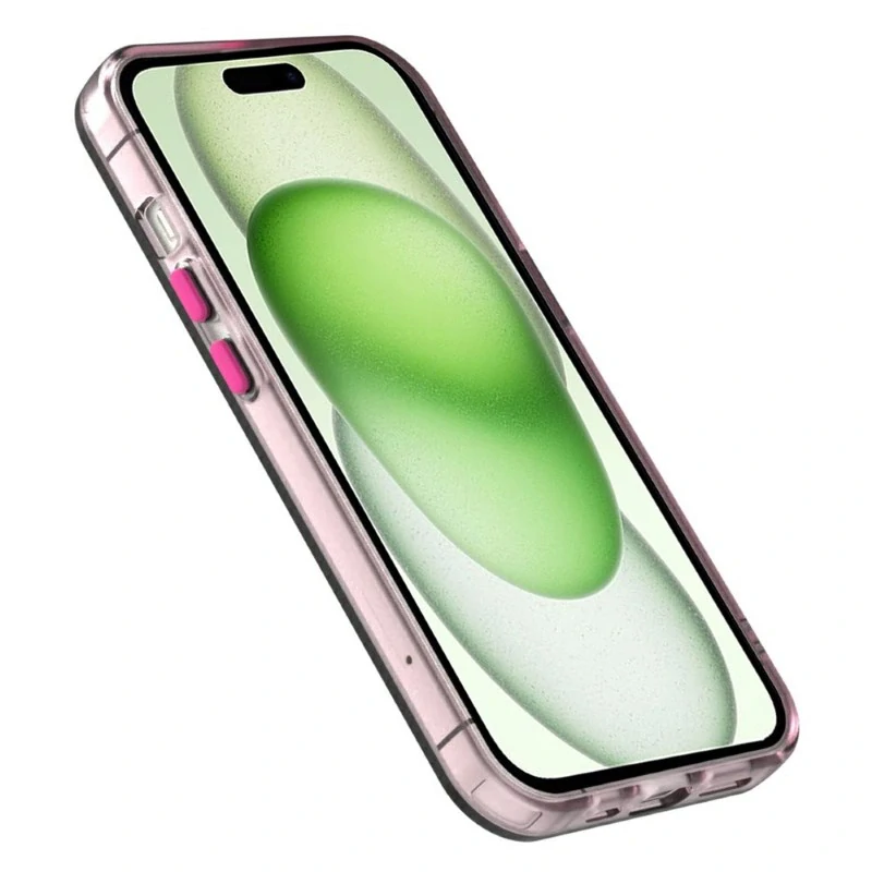 Kryt na iPhone 15 gumový Candy (podpora MagSafe) ružový