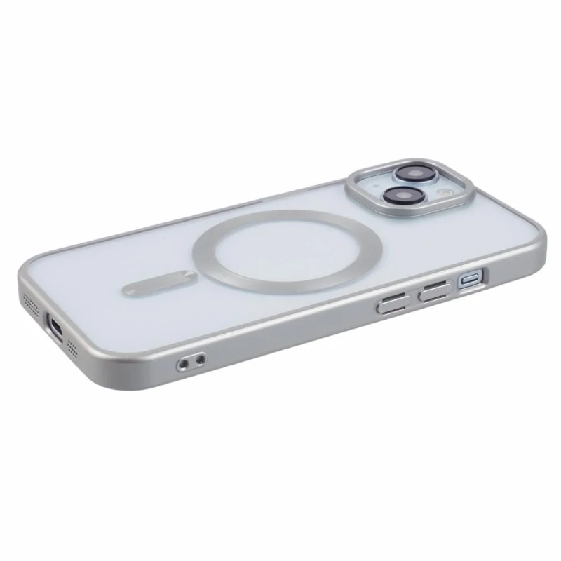 Kryt na iPhone 15 s podporou MagSafe strieborný