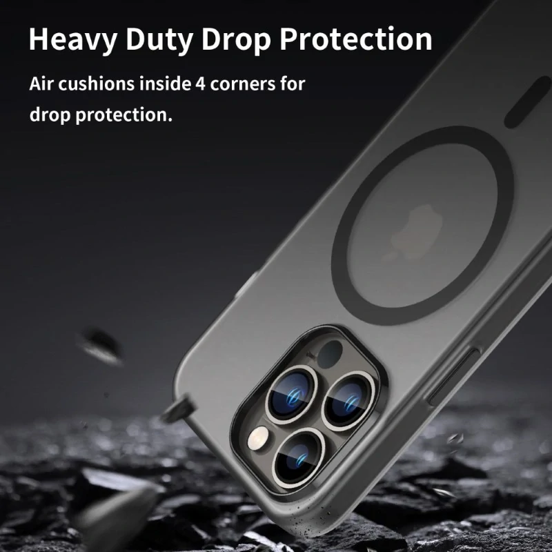 Kryt na iPhone 13 Pro gumený Candy (podpora MagSafe) čierny