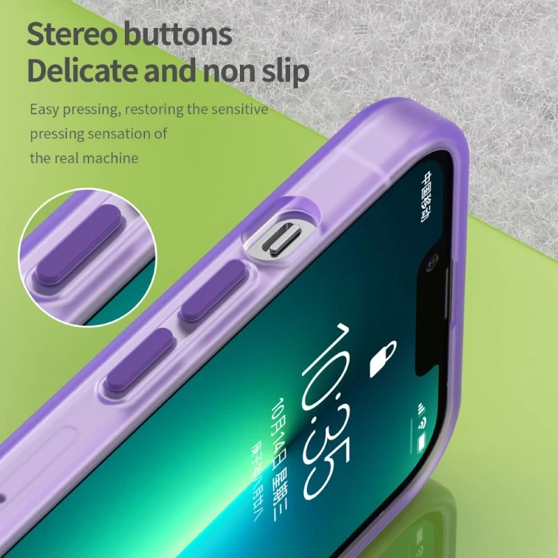 Kryt na iPhone 13 Pro gumový Candy (podpora MagSafe) fialový